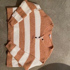 American eagle sweater. Striped orange/ white. Cropped